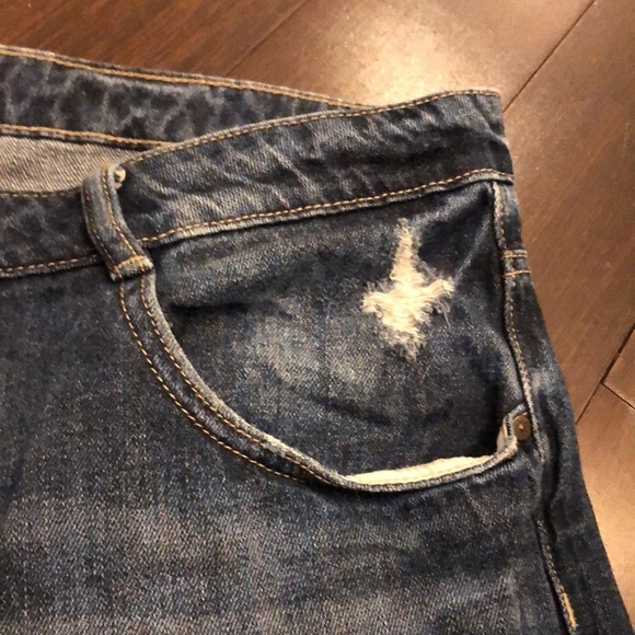 Clockhouse blue denim shorts. Distressed. EUC! - Picture 3 of 8